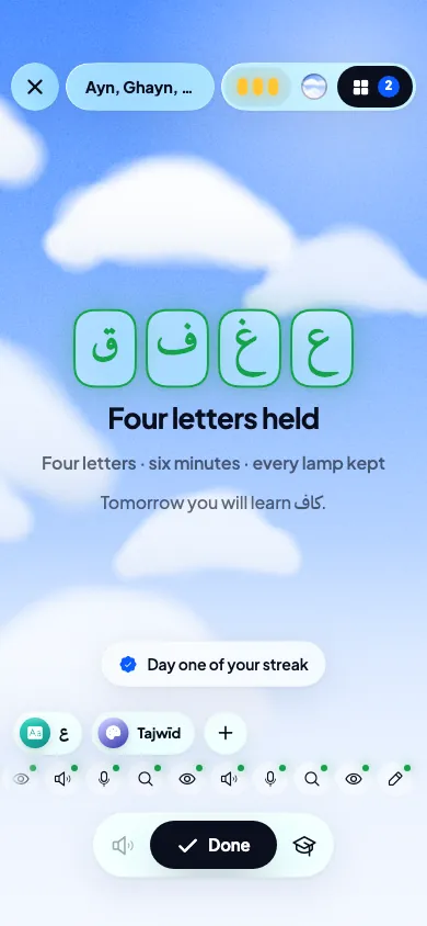 Qiraa · Letters